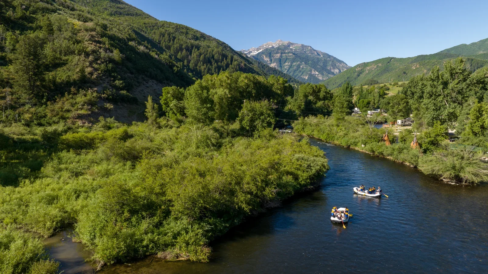 Provo rafting aerial