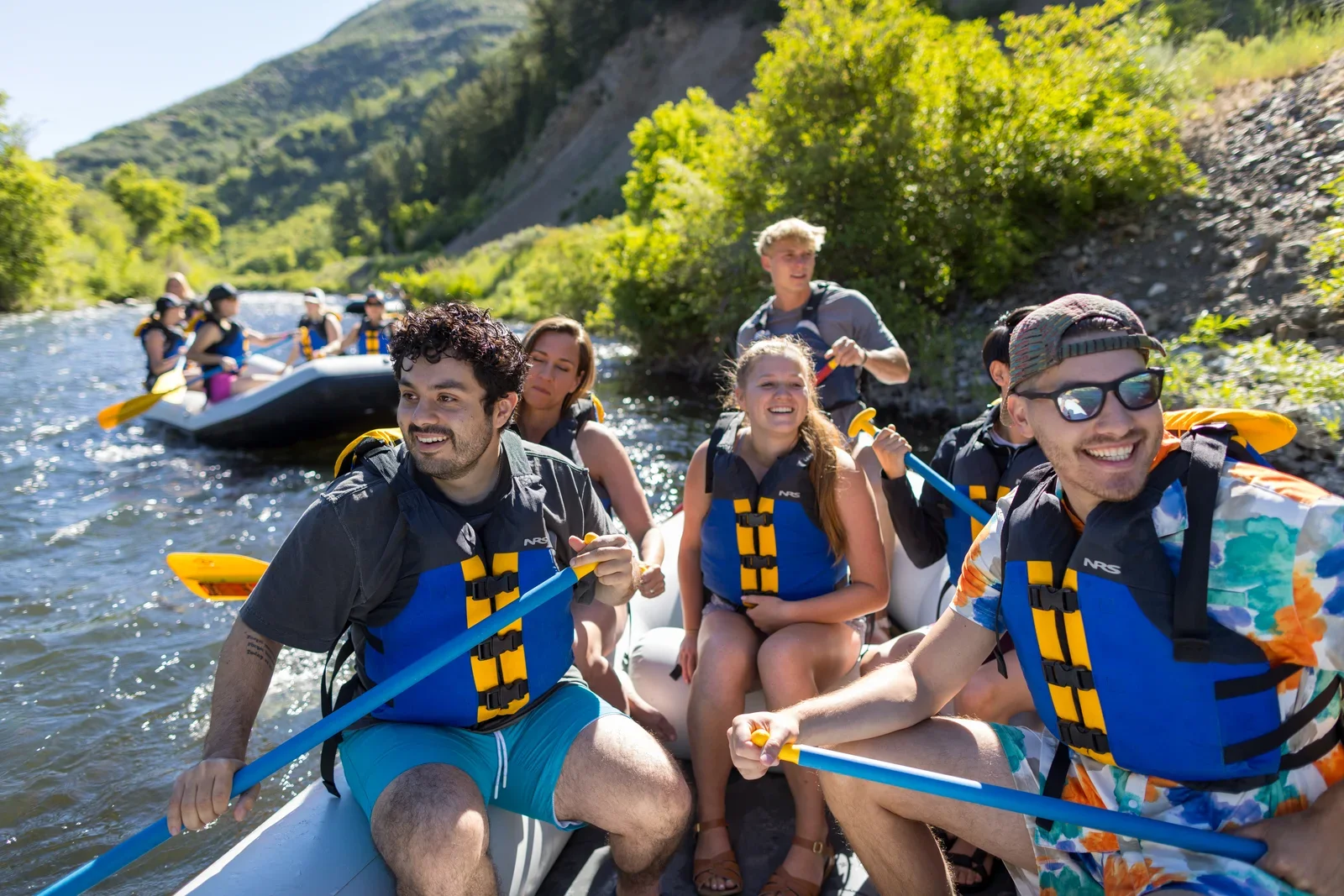 Provo rafting paddlers
